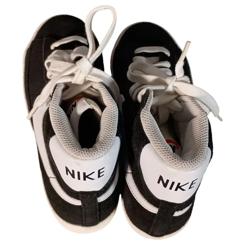 Nike Blazer Mid Boys Size 4Y Black Athletic Casual Shoes Sneakers DA4672-001